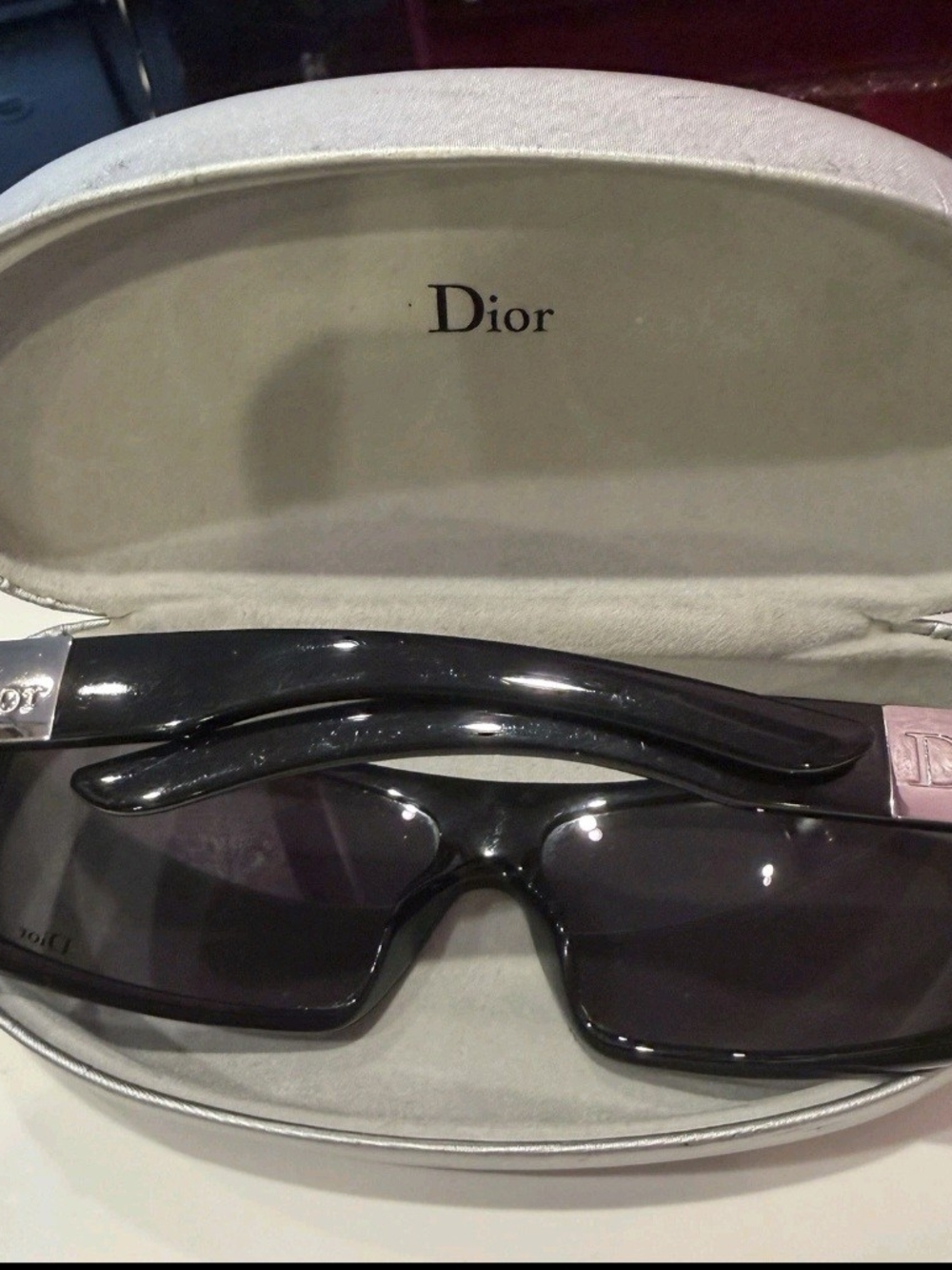 Dior Black Sunglasses with Gray Smoke Lenses - Picture 9 of 10